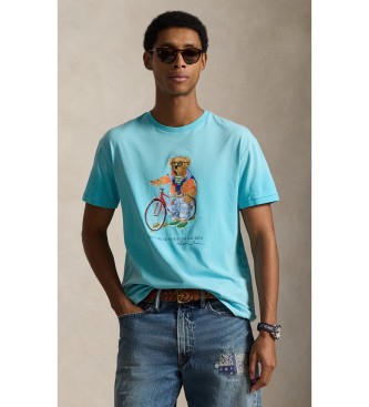 Polo Ralph Lauren T-shirt personalizzata Slim Fit con Polo Bear blu