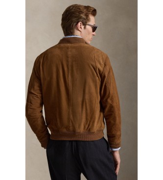 Polo Ralph Lauren Aviatorjakke i brunt ruskind