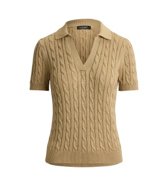Lauren Ralph Lauren Beige snoet strik bomuldssweater