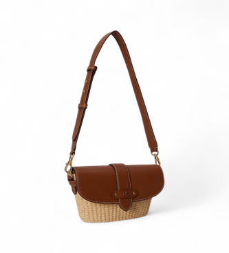 Lauren Ralph Lauren Lynden brun handv�ska