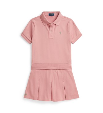 Polo Ralph Lauren Boxy Fit polo shirt and pink pique skirt and trousers