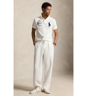 Polo Ralph Lauren Polo com Big Pony Custom Slim Fit branco