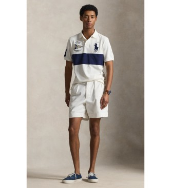 Polo Ralph Lauren Polo Slim Fit personalizado com pónei grande branco