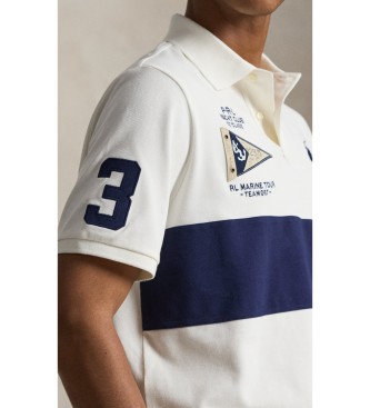 Polo Ralph Lauren Polo Slim Fit personalizado com pónei grande branco