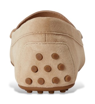 Lauren Ralph Lauren Barnsbury Beige Wildleder-Slipper
