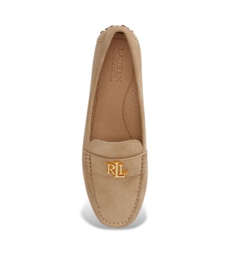 Lauren Ralph Lauren Barnsbury Beige Wildleder-Slipper