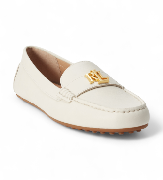 Polo Ralph Lauren Mocasines de Piel Napa Barnsbury blanco crema