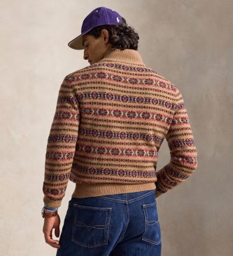 Polo Ralph Lauren Fair Isle uldsweater brun