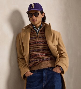 Polo Ralph Lauren Fair Isle uldsweater brun