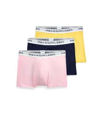 Polo Ralph Lauren Set de 3 b�xers cl�sicos de algod�n marino, rosa, amarillo