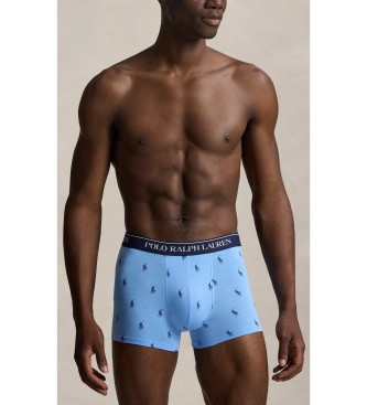 Polo Ralph Lauren Komplet 3 klasičnih bombažnih boksaric mornarske, modre in rožnate barve