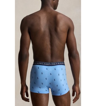 Polo Ralph Lauren Komplet 3 klasičnih bombažnih boksaric mornarske, modre in rožnate barve