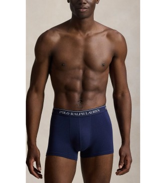 Polo Ralph Lauren Komplet 3 klasičnih bombažnih boksaric mornarske, modre in rožnate barve