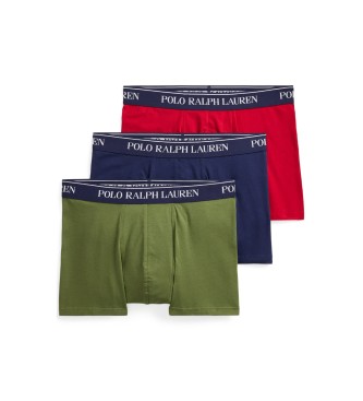 Polo Ralph Lauren Lot de 3 cale�ons classiques en coton marine, vert, rouge