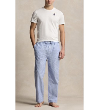 Polo Ralph Lauren Pyjama en coton avec l'ours Polo Bear blanc, bleu