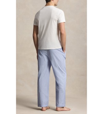 Polo Ralph Lauren Pyjama en coton avec l'ours Polo Bear blanc, bleu