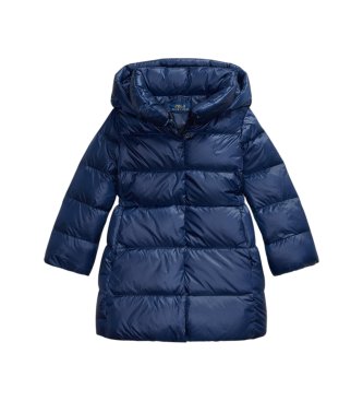Polo Ralph Lauren Plumífero largo metalizado marino