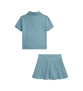 Polo Ralph Lauren Boxy Fit Poloshirt und blauer Piqué-Rock und Hose