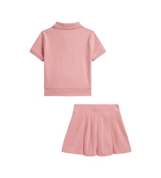 Polo Ralph Lauren Boxy Fit Poloshirt und rosa Piqué-Rock und -Hose
