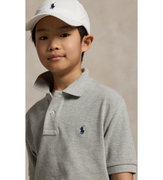 Polo Ralph Lauren Siva polo majica iz bombažne mreže