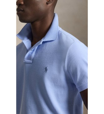Polo Ralph Lauren Polo piqu� slim fit personalizzata blu chiaro