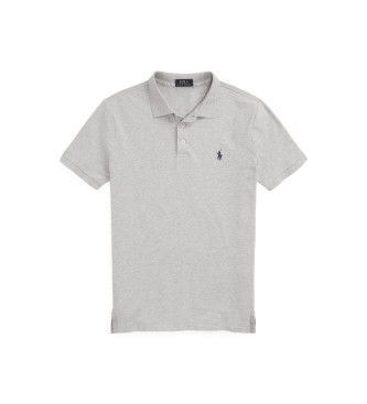 Polo Ralph Lauren Polo grigia slim fit in piqué elasticizzato