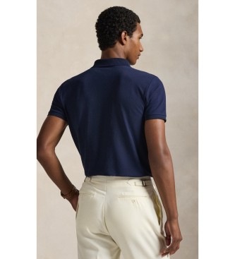 Polo Ralph Lauren Stretch pique Custom Slim Fit navy polo shirt