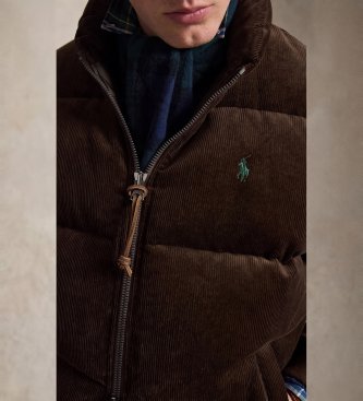 Polo Ralph Lauren Wyoming-jacka i dun och brunt manchestertyg