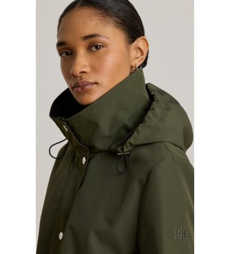 Lauren Ralph Lauren Anorak con collo a imbuto e cappuccio verde