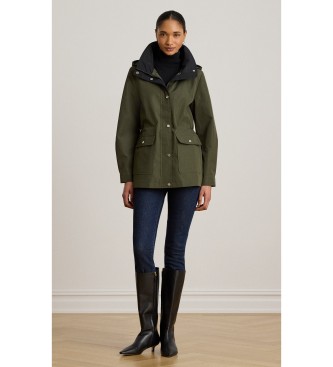 Lauren Ralph Lauren Anorak con collo a imbuto e cappuccio verde