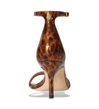 Lauren Ralph Lauren Allie Sandalen aus Schildpatt mit braunem Mittelabsatz