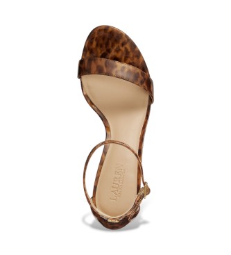 Lauren Ralph Lauren Allie Sandalen aus Schildpatt mit braunem Mittelabsatz