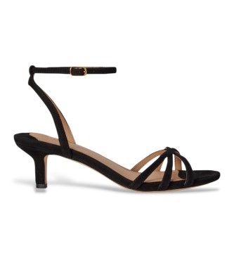Lauren Ralph Lauren Allie Sandaletten mit Absatz aus schwarzem Leder