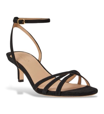 Lauren Ralph Lauren Allie Sandaletten mit Absatz aus schwarzem Leder