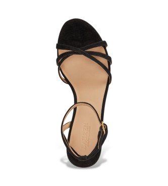 Lauren Ralph Lauren Allie Sandaletten mit Absatz aus schwarzem Leder