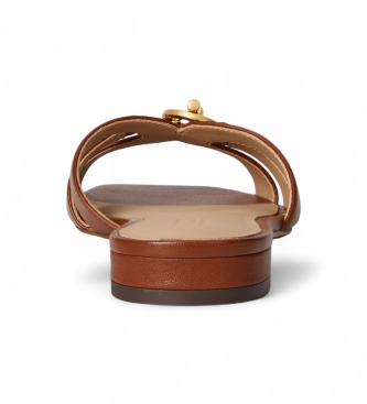 Polo Ralph Lauren Sandalia pala Blaike de piel de napa marr�n