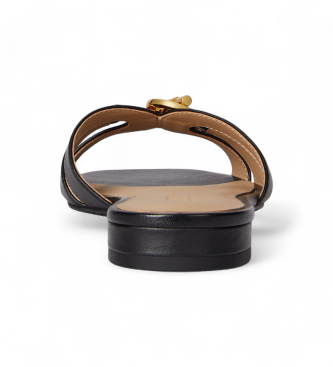 Polo Ralph Lauren Sandalia pala Blaike de piel de napa negro