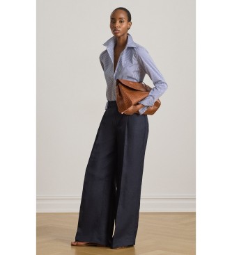 Lauren Ralph Lauren Chemise en coton à rayures bleues Classic Fit