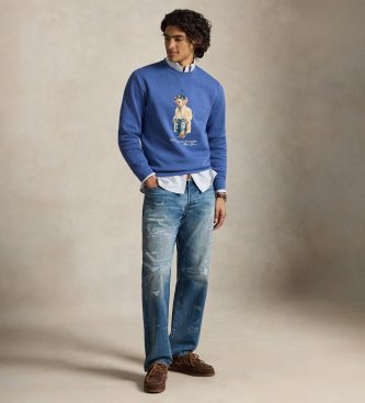 Polo Ralph Lauren Sweat en molleton avec Polo Bear bleu