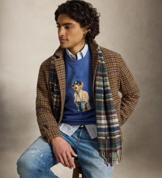 Polo Ralph Lauren Sweat en molleton avec Polo Bear bleu