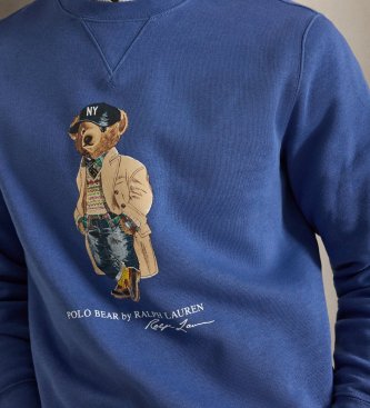 Polo Ralph Lauren Sweat en molleton avec Polo Bear bleu