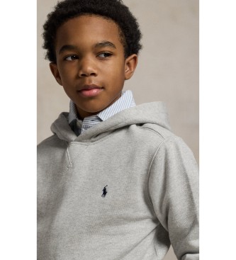 Polo Ralph Lauren Gr� fleece-sweatshirt med h�tte