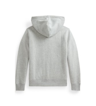 Polo Ralph Lauren Gr� fleece-sweatshirt med h�tte