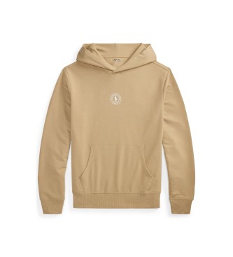 Polo Ralph Lauren Fransk frott�-sweatshirt med h�tte, brun