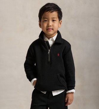 Polo Ralph Lauren Sweat en polaire avec col noir