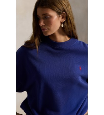Polo Ralph Lauren Mikina iz flisa z modrim okroglim izrezom