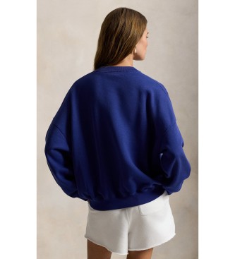 Polo Ralph Lauren Mikina iz flisa z modrim okroglim izrezom