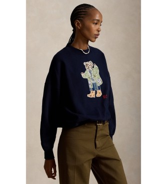Polo Ralph Lauren Sudadera de algodón con Polo Bear marino