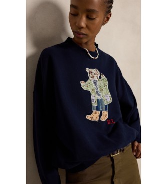 Polo Ralph Lauren Sudadera de algodón con Polo Bear marino