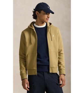 Polo Ralph Lauren Sudadera de punto doble y cremallera marr�n claro